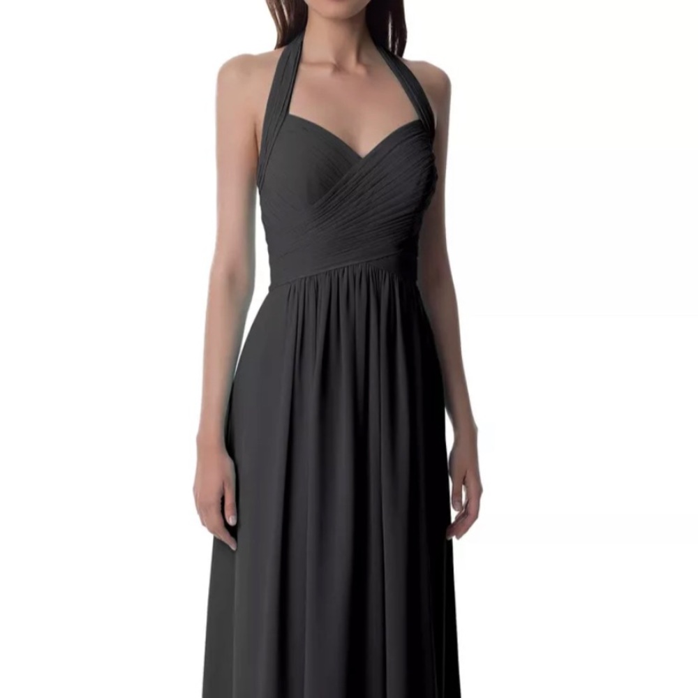 Bill Levkoff Chiffon Halter Bridesmaid Dress